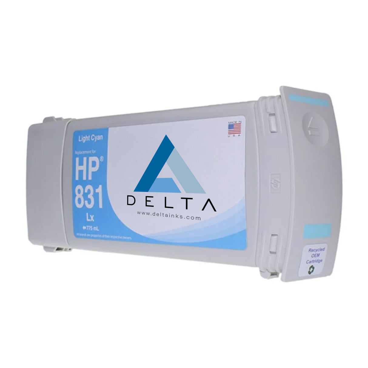 Delta Inks Replacement Cartridge for HP831 Latex 775 ml - Cyan