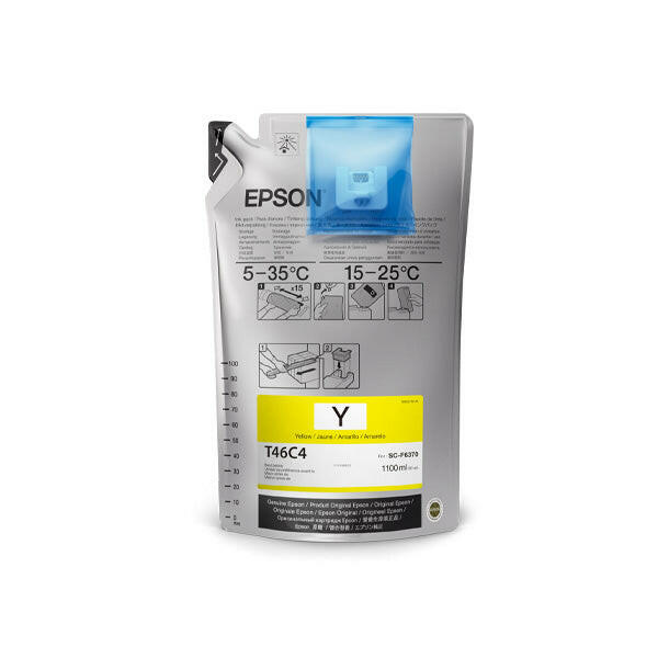 Epson T46C UtlraChrome Dye Sub Ink, Yellow 1.1L