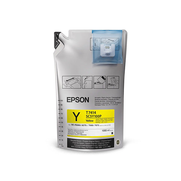 Epson T741 UtlraChrome Dye Sub Ink, Yellow 1.1L - 6 Pack