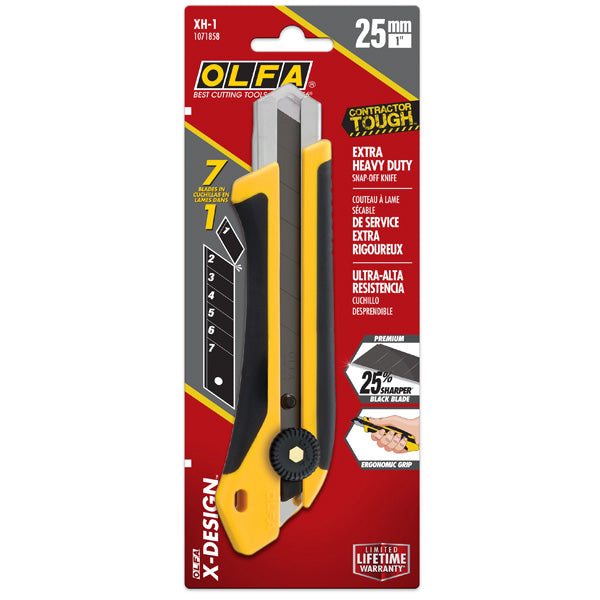 Olfa XH-1 Fiberglass-Reinforced Ratchet-Lock Utility Knife 25mm