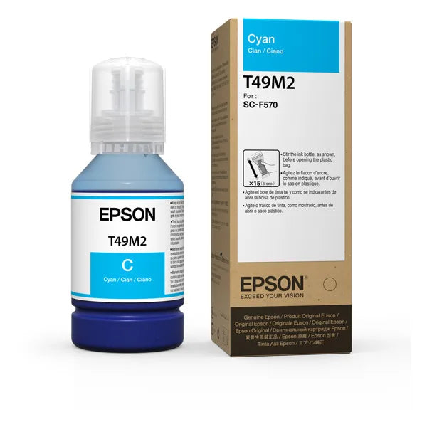 Epson T49M UltraChrome Dye-Sublimation Ink – Cyan (140ml) for Epson F-Series Printers