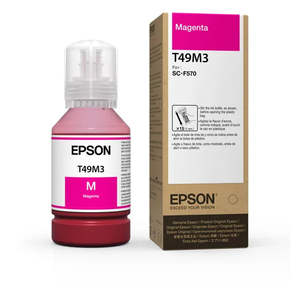 Epson T49M UltraChrome Dye-Sublimation Ink – Magenta (140ml) for Epson F-Series Printers