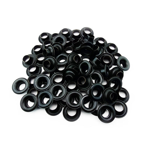 2-3/8 Self-Piercing Black Metal Grommets - 500 per Bag