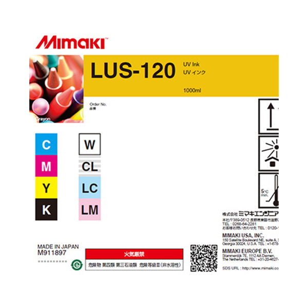 Mimaki LUS-120 UV curable ink 1L bottle White