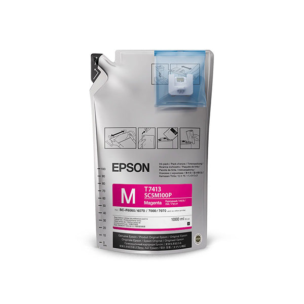 Epson T741 UtlraChrome Dye Sub Ink, Magenta 1.1L - 6 Pack